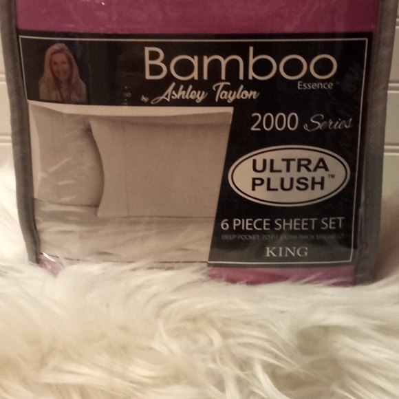 Bamboo Essence King Size Raspberry Pink- 6 Piece Sheet Set - Picture 3 of 10